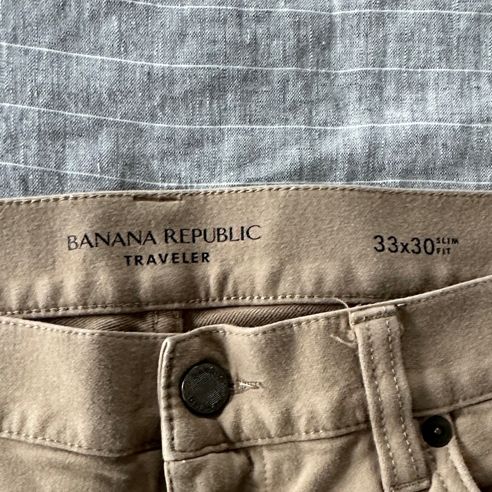 Banana Republic Tan Traveler Pants
